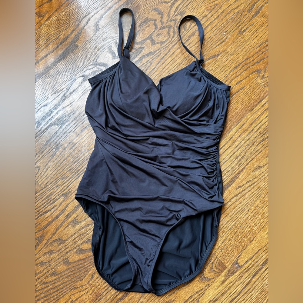 Jantzen Classics solid Black One-Piece Swimsuit